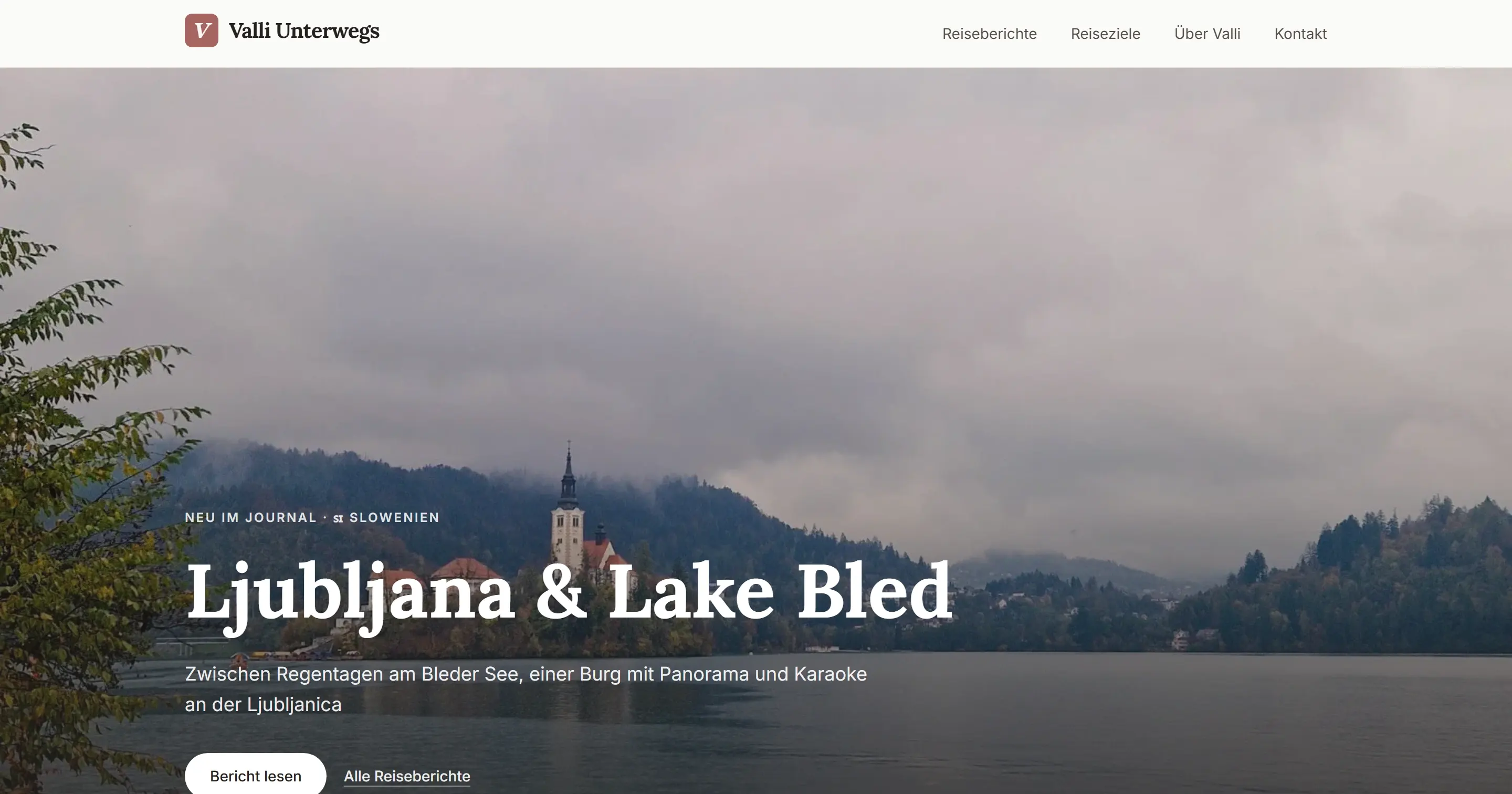 Valli Unterwegs, neue Website von Lush Systems: redaktionelles Magazin-Layout